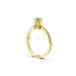 Nhẫn đính hôn R229 vàng vàng sang trọng