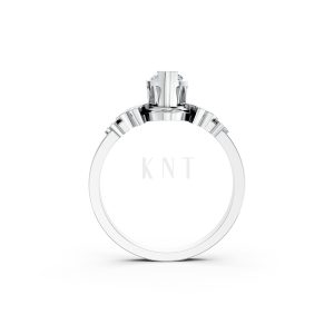 Nhẫn đính hôn Autumn R330 màu vàng trắng White Gold vàng sáng, đường nét sắc sảo, tinh tế