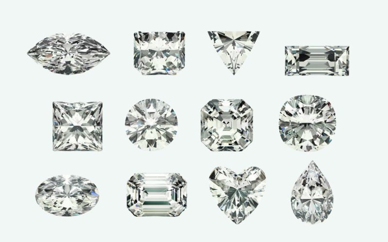 Đá CZ với nhiều kiểu giác cắt khác nhau