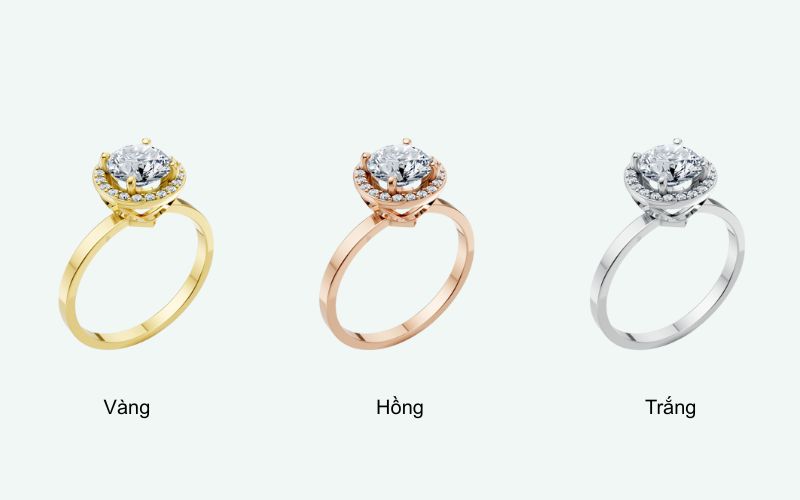 Các màu sắc nhẫn vàng 607