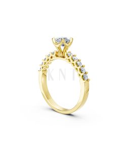 Nhẫn đính hôn đá cao cấp R258 Vàng Gold vàng 10K/14K/18K/607 cao cấp, thanh lịch