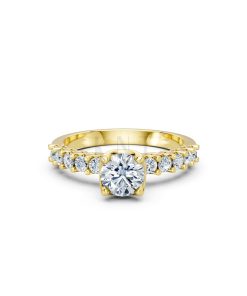 Nhẫn đính hôn đá cao cấp R258 Vàng Gold thiết kế phá cách, sang trọng