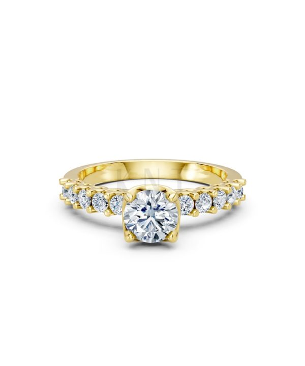 Nhẫn đính hôn đá cao cấp R258 Vàng Gold thiết kế phá cách, sang trọng