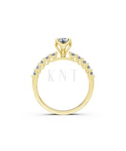 Nhẫn đính hôn đá cao cấp R258 Vàng Gold thiết kế tinh xảo, độc đáo