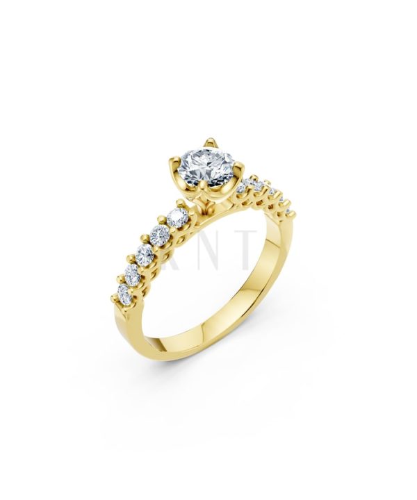 Nhẫn đính hôn đá cao cấp R258 Vàng Gold thiết kế tinh tế, sang trọng