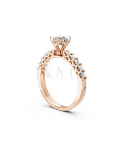 Nhẫn đính hôn đá cao cấp R258 vàng hồng Rose Gold vàng đẹp, kiểu dáng trẻ trung, độc đáo