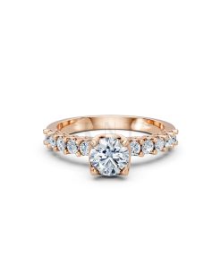Nhẫn đính hôn đá cao cấp R258 vàng hồng Rose Gold phong cách trẻ trung, nổi bật
