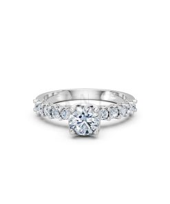 Nhẫn đính hôn đá cao cấp R258 vàng trắng White Gold kiểu dáng cá tính, hiện đại