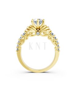 Nhẫn đính hôn đá cao cấp R418 – ADA Vàng Gold vàng 10K/14K/18K/607 cao cấp, thanh lịch