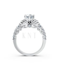 Nhẫn đính hôn đá cao cấp R418 – ADA vàng trắng White Gold kiểu dáng cá tính, hiện đại