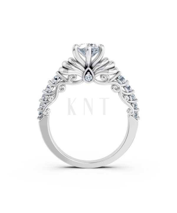 Nhẫn đính hôn đá cao cấp R418 – ADA vàng trắng White Gold kiểu dáng cá tính, hiện đại