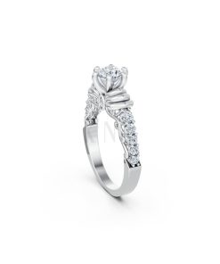 Nhẫn đính hôn đá cao cấp R418 – ADA vàng trắng White Gold vàng sáng, đường nét sắc sảo, tinh tế