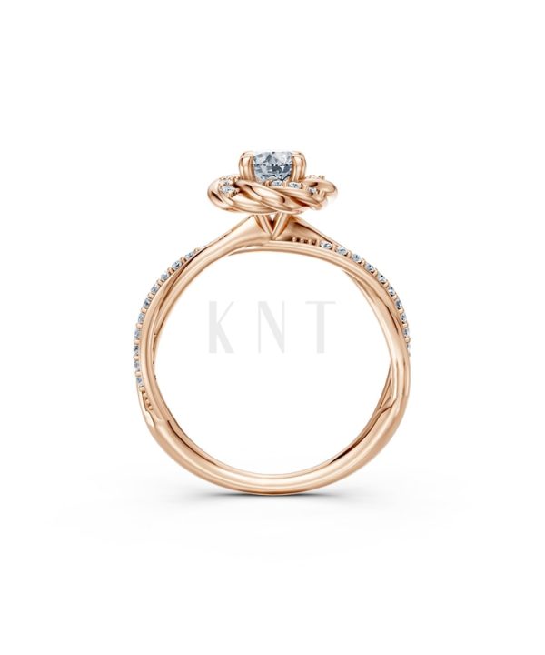 Nhẫn đính hôn R446 – SEOUL vàng hồng Rose Gold thiết kế đối xứng, phong cách, ấn tượng