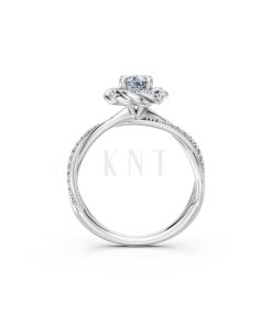 Nhẫn đính hôn R446 – SEOUL vàng trắng White Gold thiết kế trẻ trung, hiện đại