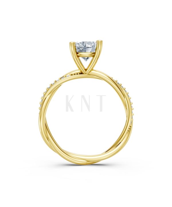 Nhẫn đính hôn đá Moissanite RM1 Vàng Gold vàng 10K/14K/18K/607 cao cấp, thanh lịch