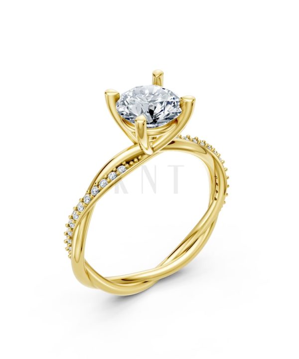 Nhẫn đính hôn đá Moissanite RM1 Vàng Gold thiết kế tinh tế, sang trọng