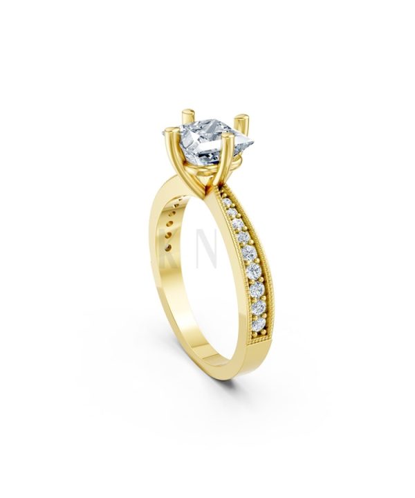 Nhẫn đính hôn đá Moissanite RM12 – ARYA Vàng Gold vàng 10K/14K/18K/607 cao cấp, thanh lịch