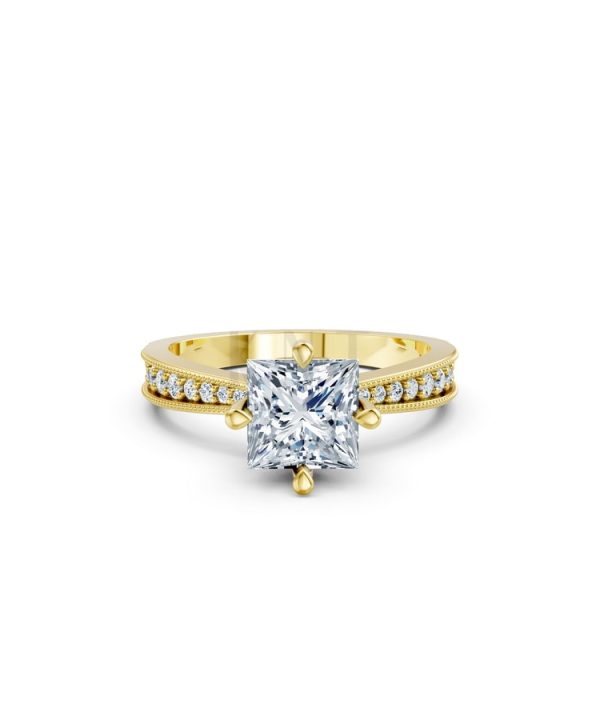 Nhẫn đính hôn đá Moissanite RM12 – ARYA Vàng Gold thiết kế tinh xảo, độc đáo