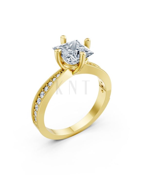 Nhẫn đính hôn đá Moissanite RM12 – ARYA Vàng Gold thiết kế tinh tế, sang trọng