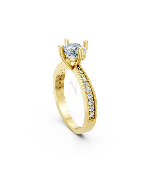 Nhẫn đính hôn đá Moissanite RM13 – ARIYA Vàng Gold thiết kế phá cách, sang trọng