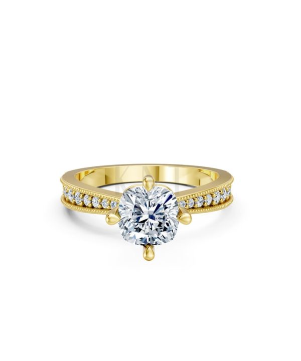 Nhẫn đính hôn đá Moissanite RM13 – ARIYA Vàng Gold thiết kế tinh xảo, độc đáo