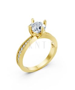 Nhẫn đính hôn đá Moissanite RM13 – ARIYA Vàng Gold thiết kế tinh tế, sang trọng