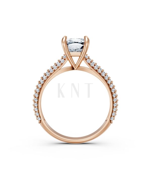 Nhẫn đính hôn đá Moissanite RM15 – ALEXA vàng hồng Rose Gold phong cách trẻ trung, nổi bật