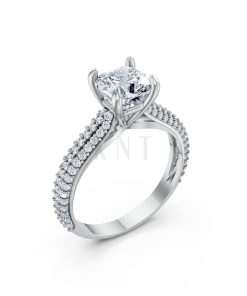 Nhẫn đính hôn đá Moissanite RM15 – ALEXA vàng trắng White Gold kiểu dáng hiện đại, nổi bật