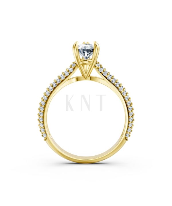 Nhẫn đính hôn đá Moissanite RM16 – AISHA Vàng Gold vàng 10K/14K/18K/607 cao cấp, thanh lịch