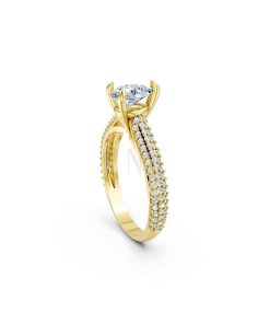 Nhẫn đính hôn đá Moissanite RM16 – AISHA Vàng Gold thiết kế phá cách, sang trọng
