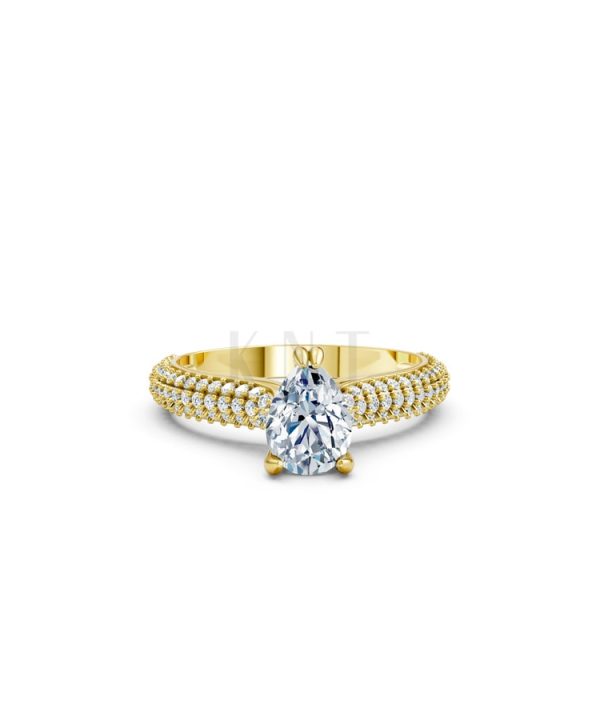 Nhẫn đính hôn đá Moissanite RM16 – AISHA Vàng Gold thiết kế tinh xảo, độc đáo