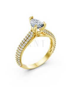 Nhẫn đính hôn đá Moissanite RM16 – AISHA Vàng Gold thiết kế tinh tế, sang trọng