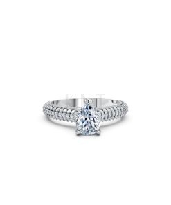Nhẫn đính hôn đá Moissanite RM16 – AISHA vàng trắng White Gold kiểu dáng cá tính, hiện đại