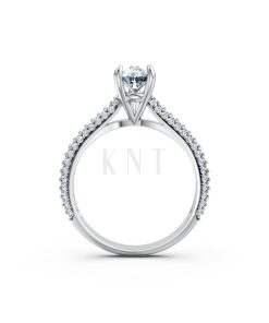 Nhẫn đính hôn đá Moissanite RM16 – AISHA vàng trắng White Gold thiết kế trẻ trung, hiện đại