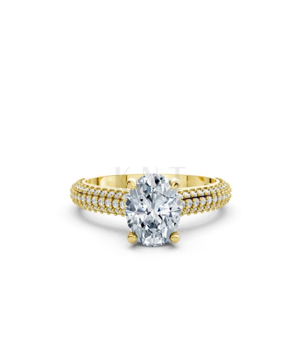 Nhẫn đính hôn đá Moissanite RM17 – ARI Vàng Gold thiết kế tinh xảo, độc đáo