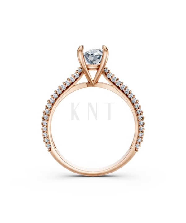 Nhẫn đính hôn đá Moissanite RM17 – ARI vàng hồng Rose Gold vàng đẹp, kiểu dáng trẻ trung, độc đáo