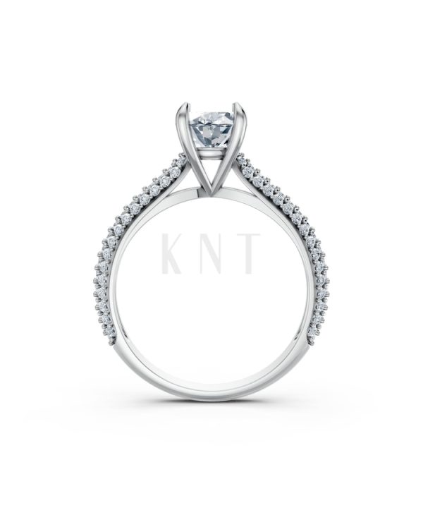 Nhẫn đính hôn đá Moissanite RM17 – ARI vàng trắng White Gold thiết kế trẻ trung, hiện đại