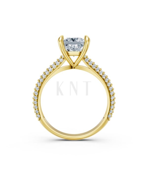 Nhẫn đính hôn đá Moissanite RM19 – APRIL Vàng Gold vàng 10K/14K/18K/607 cao cấp, thanh lịch