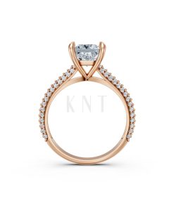 Nhẫn đính hôn đá Moissanite RM19 – APRIL vàng hồng Rose Gold thiết kế đối xứng, phong cách, ấn tượng