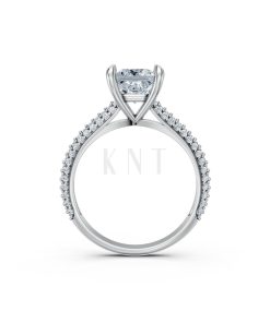 Nhẫn đính hôn đá Moissanite RM19 – APRIL vàng trắng White Gold kiểu dáng cá tính, hiện đại