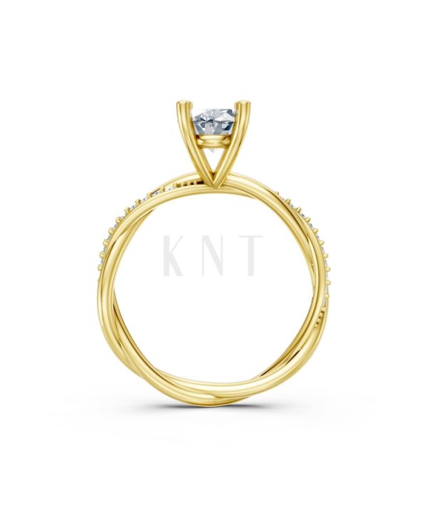 Nhẫn đính hôn đá Moissanite RM2 Vàng Gold vàng 10K/14K/18K/607 cao cấp, thanh lịch