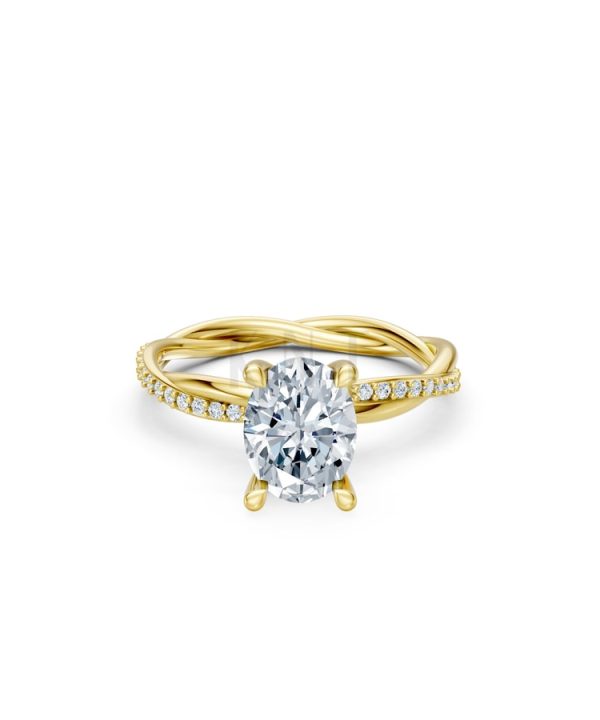 Nhẫn đính hôn đá Moissanite RM2 Vàng Gold thiết kế tinh xảo, độc đáo