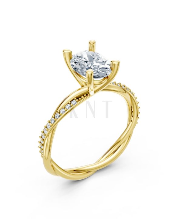 Nhẫn đính hôn đá Moissanite RM2 Vàng Gold thiết kế tinh tế, sang trọng