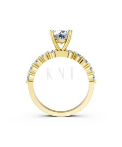 Nhẫn đính hôn đá Moissanite RM21 – ANTONELLA Vàng Gold vàng 10K/14K/18K/607 cao cấp, thanh lịch