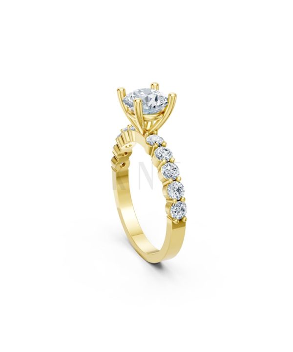 Nhẫn đính hôn đá Moissanite RM21 – ANTONELLA Vàng Gold thiết kế phá cách, sang trọng