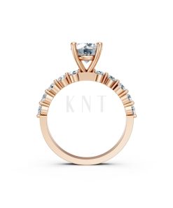 Nhẫn đính hôn đá Moissanite RM21 – ANTONELLA vàng hồng Rose Gold vàng đẹp, kiểu dáng trẻ trung, độc đáo