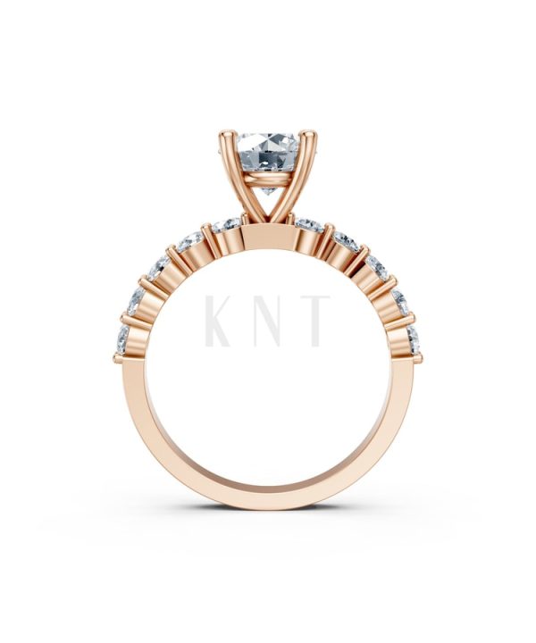 Nhẫn đính hôn đá Moissanite RM21 – ANTONELLA vàng hồng Rose Gold vàng đẹp, kiểu dáng trẻ trung, độc đáo