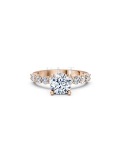 Nhẫn đính hôn đá Moissanite RM21 – ANTONELLA vàng hồng Rose Gold thiết kế đối xứng, phong cách, ấn tượng
