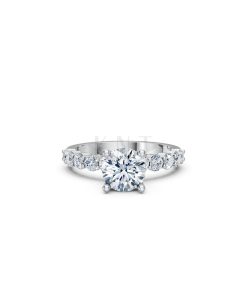 Nhẫn đính hôn đá Moissanite RM21 – ANTONELLA vàng trắng White Gold thiết kế trẻ trung, hiện đại