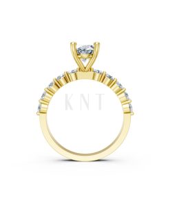 Nhẫn đính hôn đá Moissanite RM24 – ANNE Vàng Gold vàng 10K/14K/18K/607 cao cấp, thanh lịch